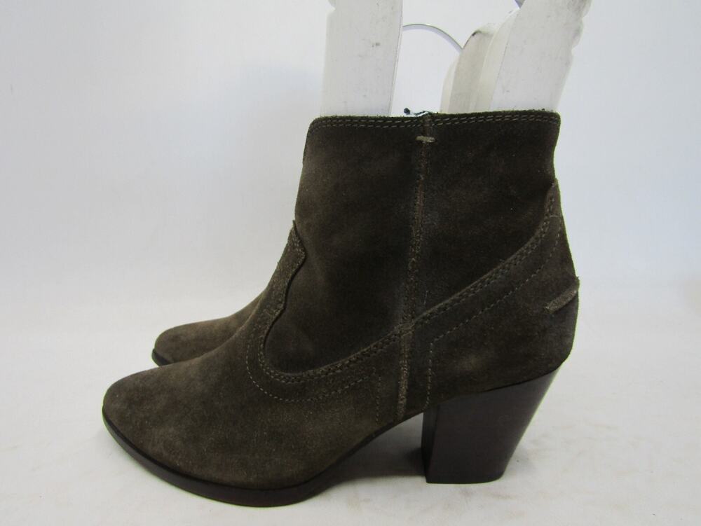 FRYE Womens Size 7.5 M Brown Suede Zip Ankle Fashion Boots
